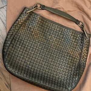 Bottega Veneta Leather Dark Brown Hobo Bag